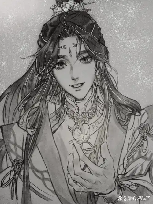 天官赐福,谢怜,临摹,花冠武神 天官赐福,百无禁忌.