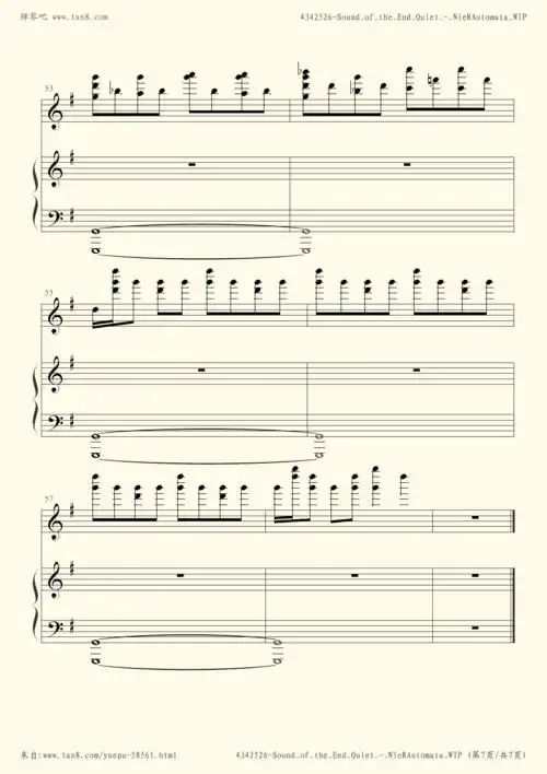 钢琴谱end