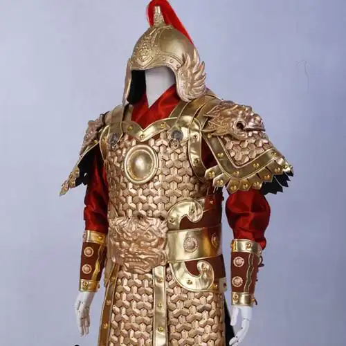 古代岳飞飞将军盔甲战袍士兵服装铠甲影视演出民族服装