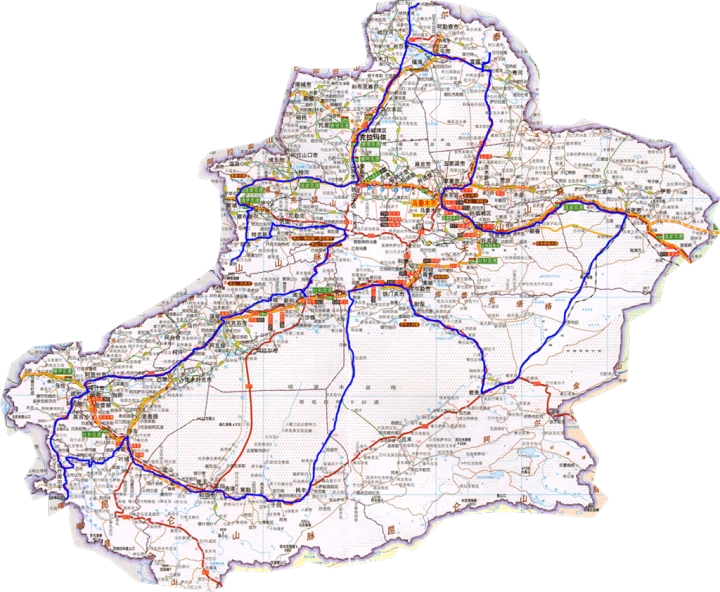 旅游攻略(80)-新疆国道高速景区景点-全疆国道高速线路行程_沙漠公路