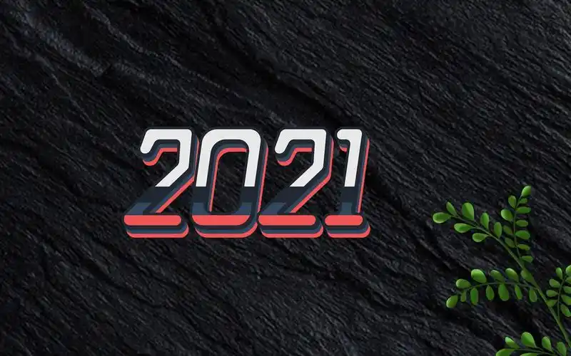 2021创意暗色系艺术字背景图