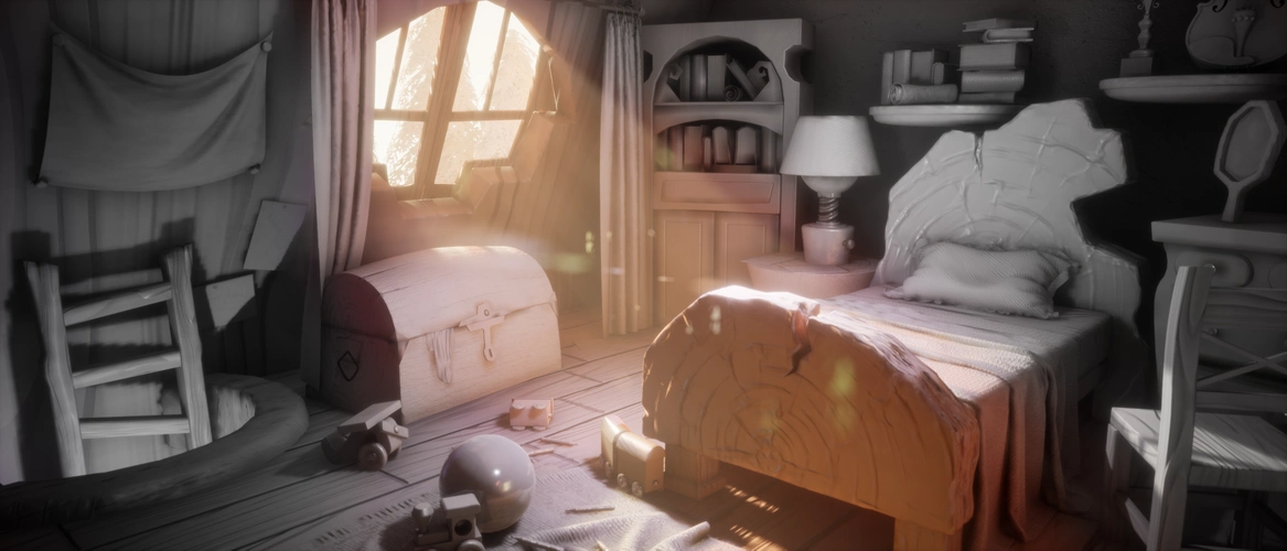 卡通风格小房间