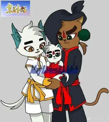 京剧猫之明月小青cp武崧白糖cp