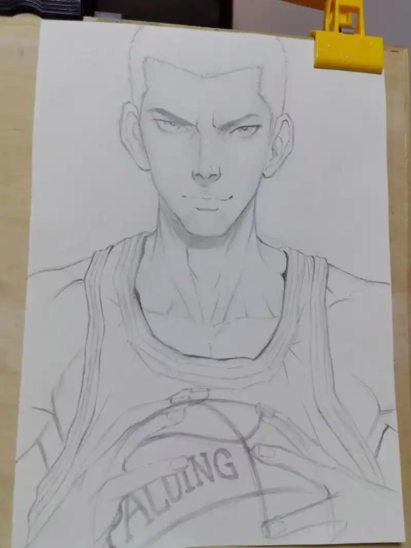 樱木花道 铅笔线稿 刚起好型 动漫人物 樱木花道