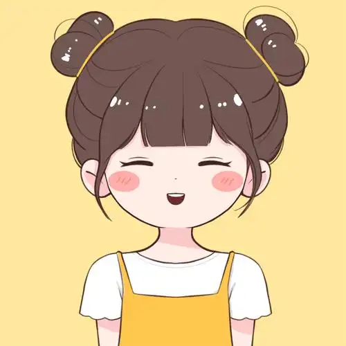 手绘可爱文艺文静双丸子头小女孩头像图片_单张头像_头像屋