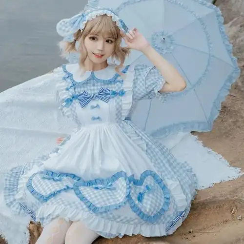 爱丽丝兔兔lolita正版裙短袖op原创可爱日常洛丽塔连衣裙轻lo裙