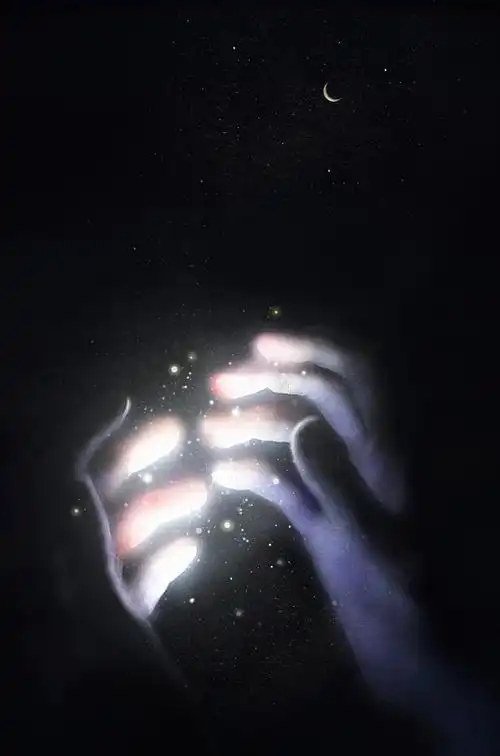 手握星辰_星河丨mingxi__插画师作品_涂鸦王国gracg.com