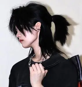 狼尾假发男日系鲻鱼头发型蓬松自然男生短发武士头逼真cos全头套