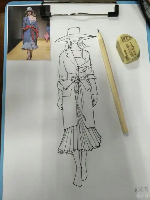 服装设计手绘效果图-服装画/服装设计手稿 - 穿针引线服装论坛
