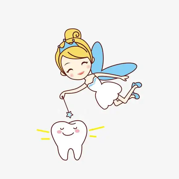 卡通牙齿和小仙子素材
