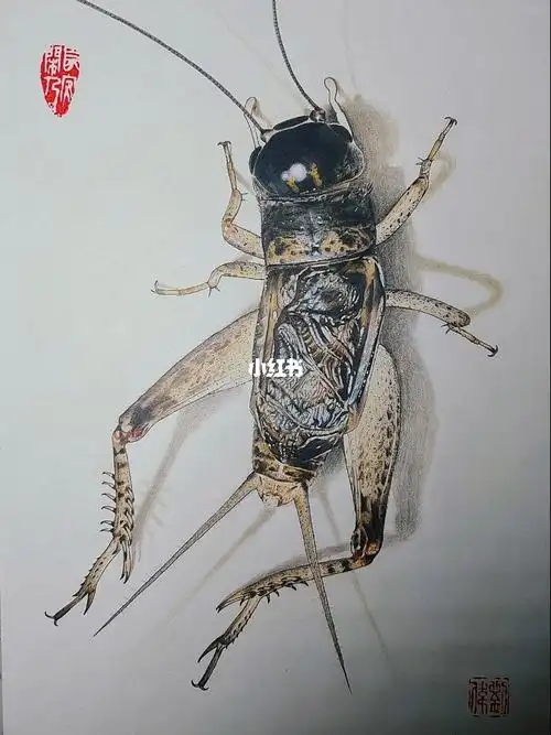 彩铅手绘蟋蟀