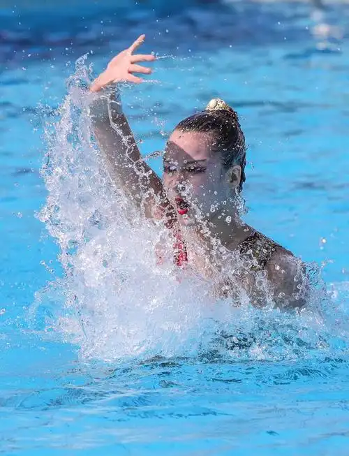 当日,在埃及霍尔格达举行的世界泳联花样游泳世界杯埃及站女子单人