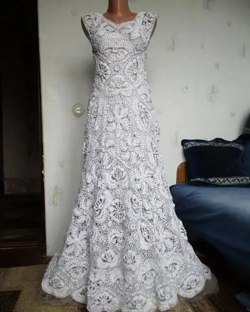 礼服连衣裙钩针图解