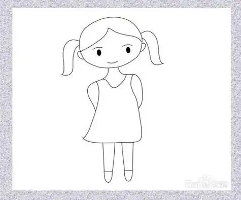 人的模型简笔画女生