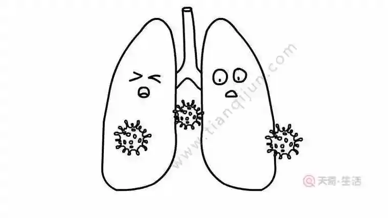 得肺炎的人简笔画