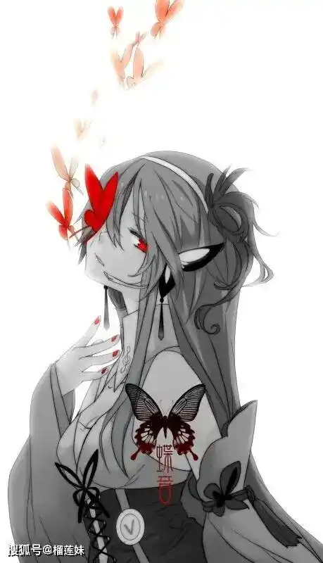 神经文艺:二次元病娇黑化动漫图片