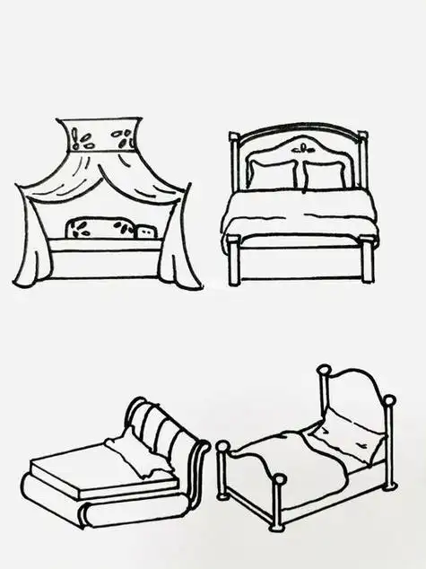床简笔画床简笔画简单