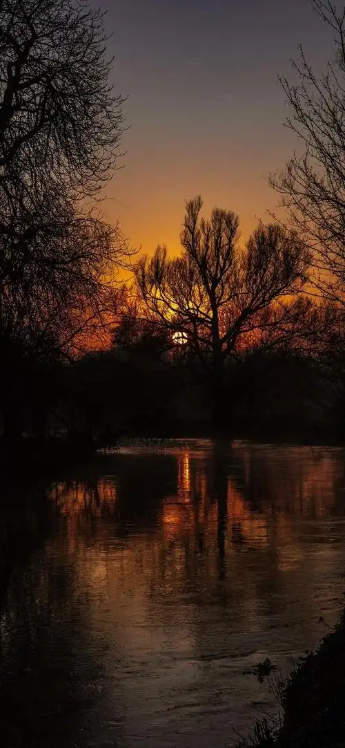 唯美意境晚霞落日壁纸 高清壁纸无水印