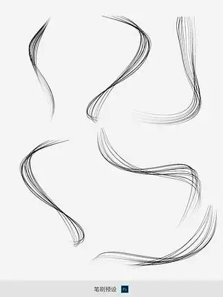 头发发丝笔刷预设