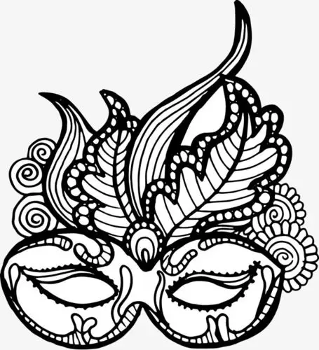 手绘数字手绘的面具