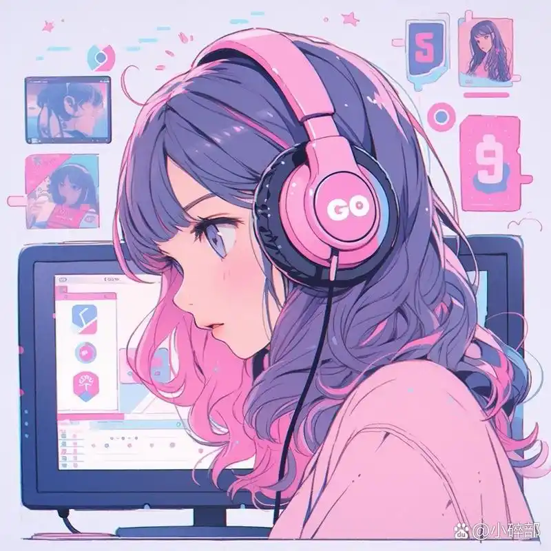 可爱头像|网瘾少女的耳机 简简单单戴个耳机.