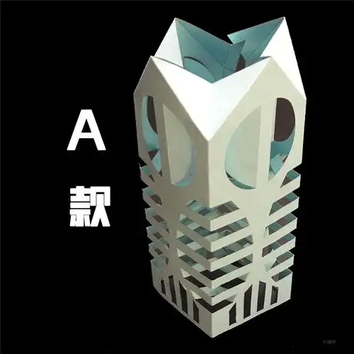 立体构成柱品模型折纸纸浮雕设体计类手工艺可定制成品立构作品