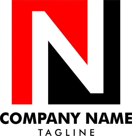 首字母n标志模板设计图片
