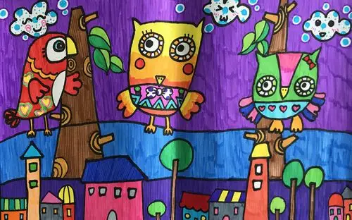 五年级美术作品(10月份)