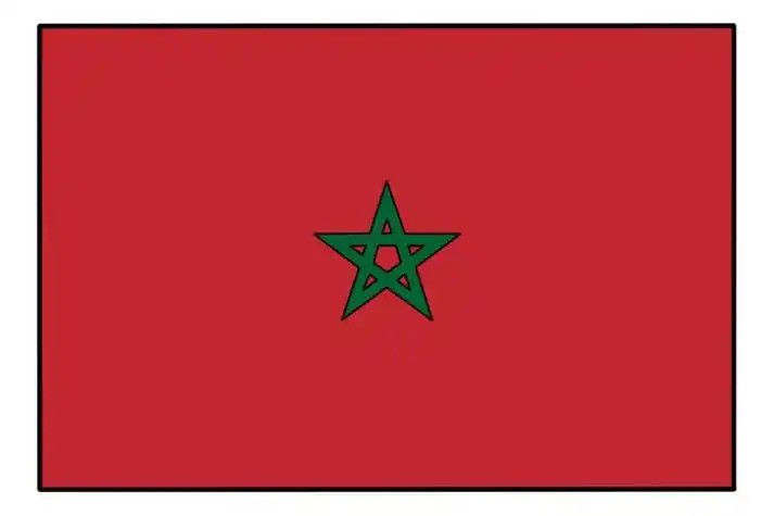 摩洛哥国旗简笔画