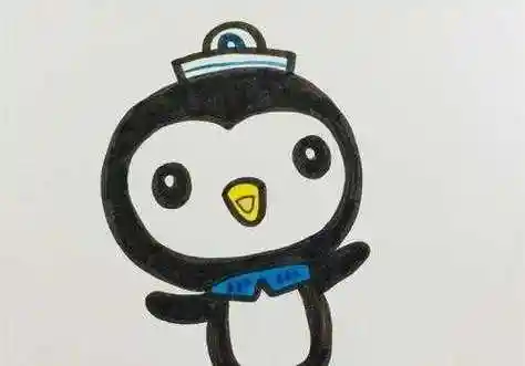 彩色小企鹅简笔画大全 可爱带颜色小企鹅简笔画画法教学
