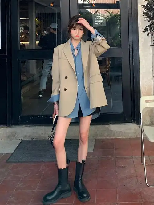 韩风时尚女装-西装外套女春秋季新款秋装2021