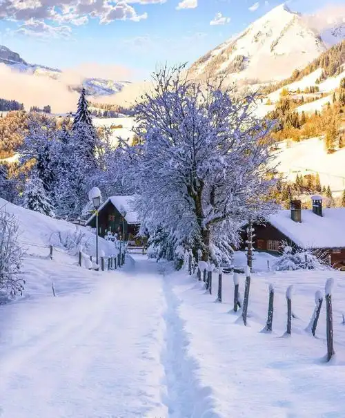 最美瑞士冬天雪