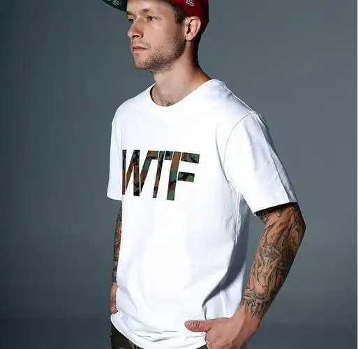 genuine black male short-sleeved dj hardwell t-shirt hard rock