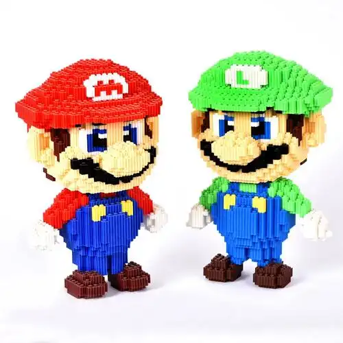 超大小颗粒男女孩生日乐高拼装3d立体拼图积木儿童益智玩具马里奥