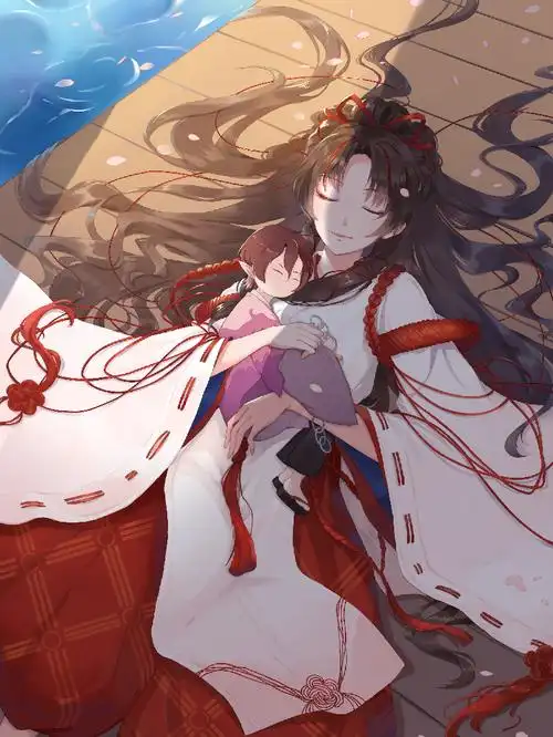 阴阳师 鬼童丸&缘结神, 鬼神cp,童缘 画师微博:卉仔酱