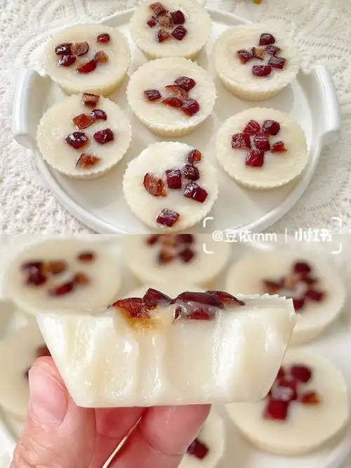 无需烤箱60软糯香甜红枣糯米糕一定要学起来