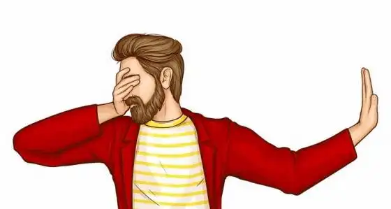 举着红色牌子上写着no学会拒绝他人7105798矢量图片免抠素材