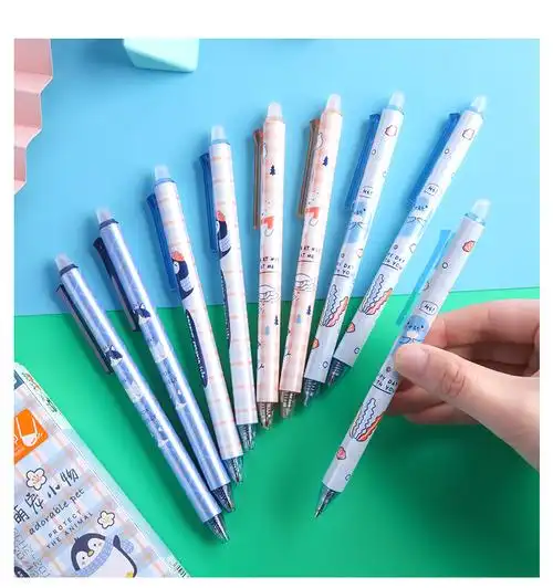 晨光可擦笔萌宠小物限定按动热可擦笔学生用中性笔05黑色女小学生可爱