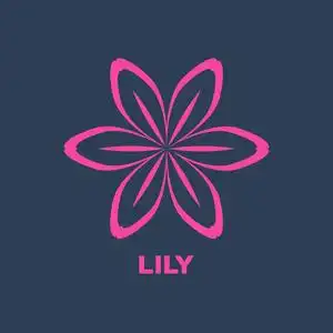 百合花卉标志矢量图片