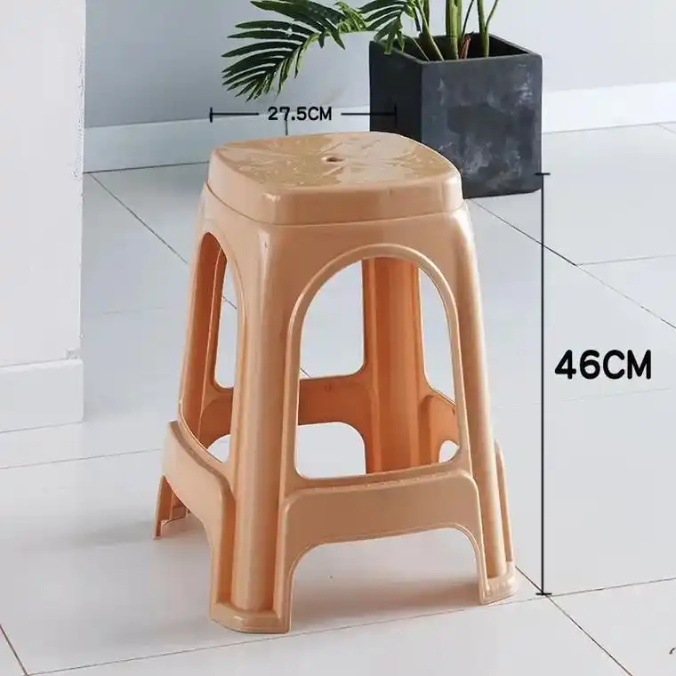 塑料凳子加厚红胶工厂清仓批发餐桌四脚方凳高凳可叠 - 抖音