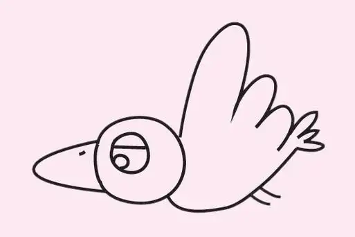 卡通乌鸦简笔画的画法步骤教程