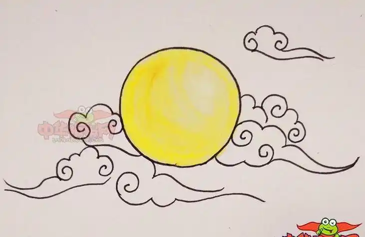 月亮怎么画才好看中秋月亮的画法简笔画图片