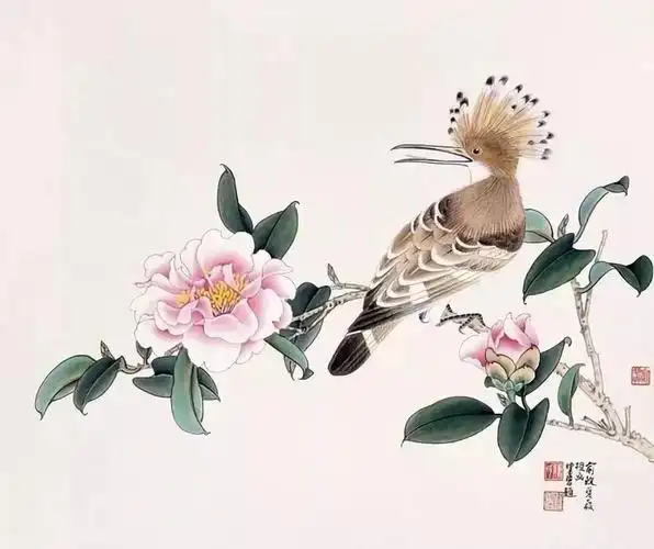 俞致贞工笔花鸟精美绝伦