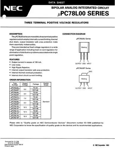 78l05 参数 datasheet pdf下载