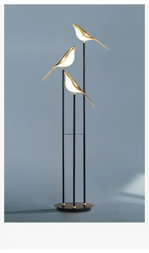 喜鹊落地灯客厅沙发侧北欧简约设计师感创意创意光豪华卧室床头鸟台灯