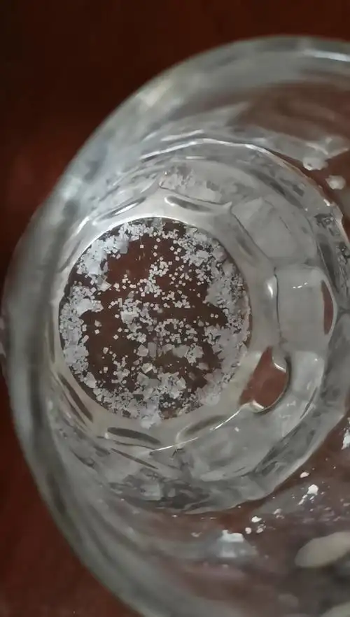 尝试培养盐晶体的第二天