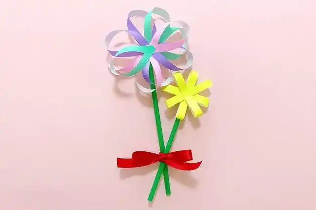 怎么制作幼儿园感恩节手工花和花束(步骤图解)15