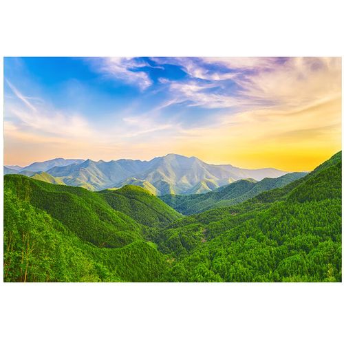 京佐(jingzuo)大自然青山风景图客厅办公室背景墙海报装饰画大山靠山