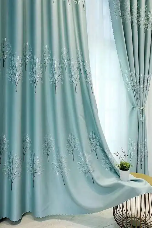 窗帘布2020流行新款卧室简约现代北欧客厅遮光定制窗帘