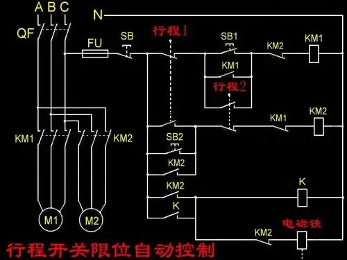 三相电动机行程开关限位自动控制电路图 - 第26页 - 电路图分享_电工